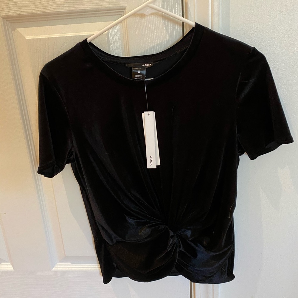 Black velvet top